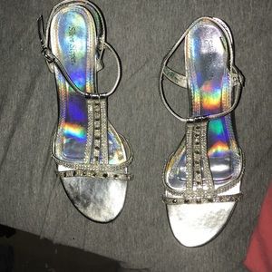 size 11 silver heels!!